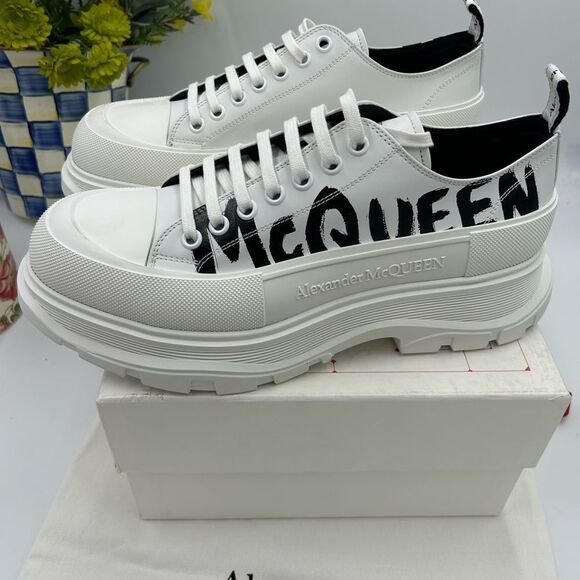 Men's Alexander, McQueen tread slick graffiti sneakers, size 46 made in Italy - Picture 7 of 13